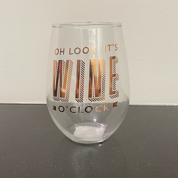 Stemless Wine Glass - Oh Look It's Wine O'Clock - NEW IN BOX! - Picture 2 of 4